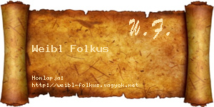 Weibl Folkus névjegykártya
